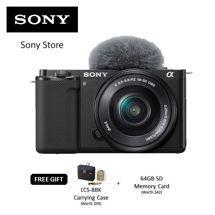 Sony ZV-E10L / ZVE10 / ZV-E10 / ZV Interchangeable-lens Vlog Camera / Mirrorless APSC Camera / with Kit Lens SELP1650